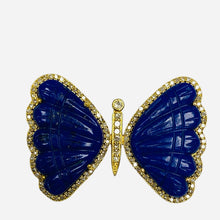 Load image into Gallery viewer, BOMBAY LAPIS DIAMOND BUTTERFLY PENDANT