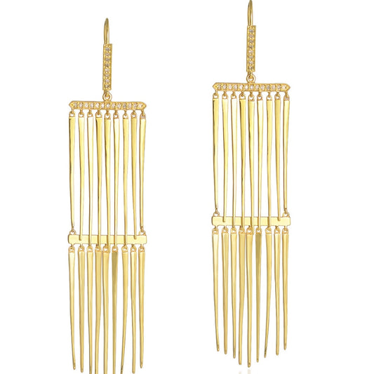 SANTORINI SEXY GOLD DANGLING EARRINGS
