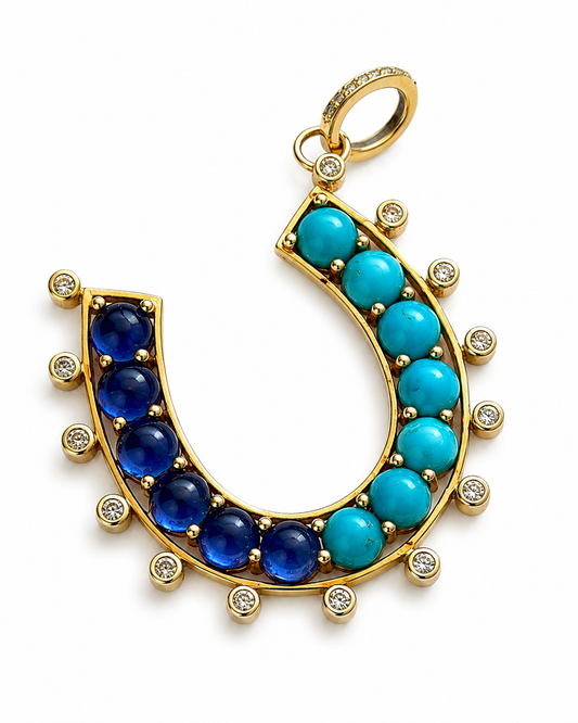 HAPPY GO LUCKY HORSE SHOE CHARM