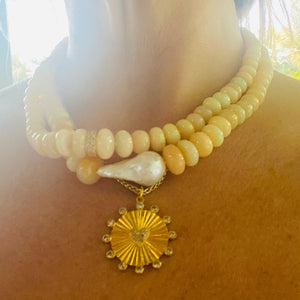 LALI  OPAL BAROQUE PEARL NECKLACE