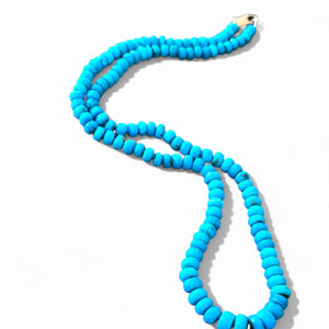 ROUND GOLD EVIL EYE TURQUOISE NECKLACE
