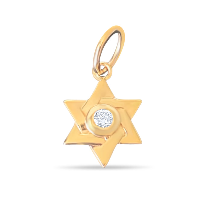 PNINIT MINI GOLD DIAMOND STAR OF DAVID