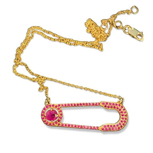 FARAH RUBY RUBY PAVE SAFETY PIN