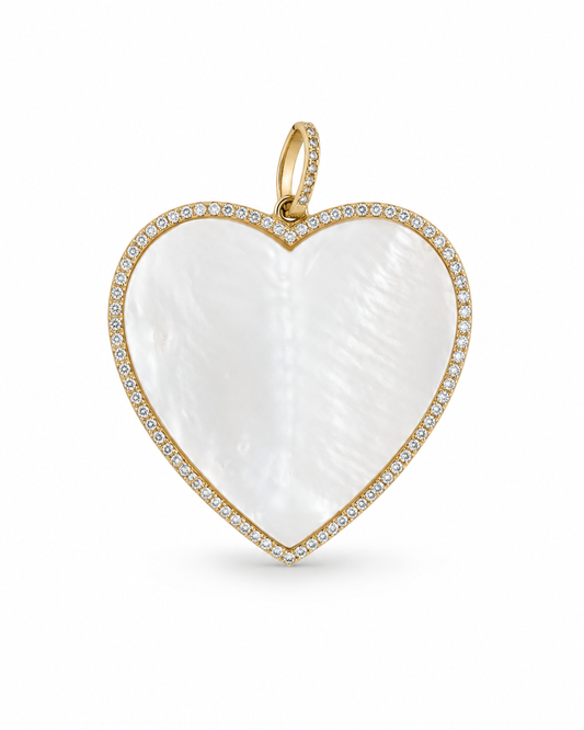 PRETTY MOTHER OF PEARL HEART
