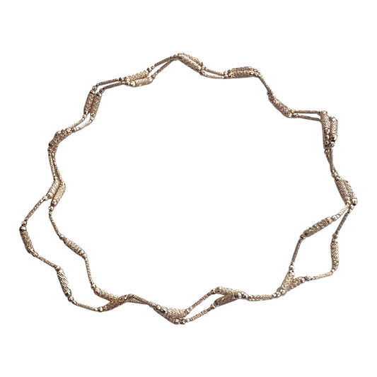 MAGNIFICENT GOLD WAVY MAGNETIC NECKLACE