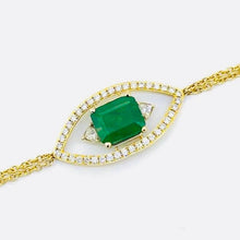 Load image into Gallery viewer, TANYA GORGEOUS EMERALD EVIL EYE BRACELET