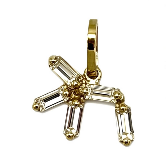 JERUSALEM DIAMOND CHAI (18] NECKLACE