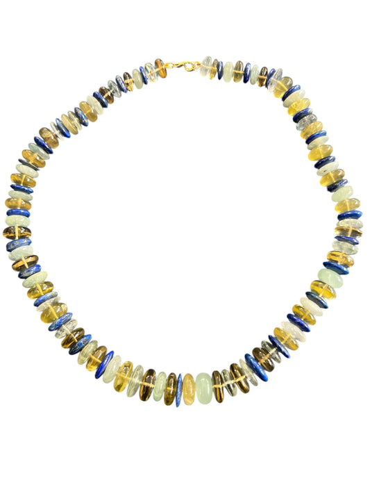 MINDYS MULTI STONE ROUNDEL NECKLACE