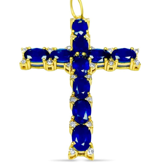 SAINT LUCIA STUNNING SAPPHIRE CROSS
