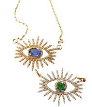 Load image into Gallery viewer, SATURN STARBURST EVIL EYE NECKLACE