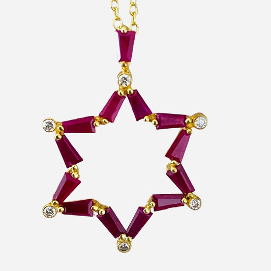 TZFAT RUBY STAR OF DAVID