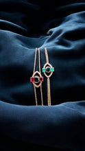Load image into Gallery viewer, ART DECO RUBY BLACK DIAMOND BRACELET
