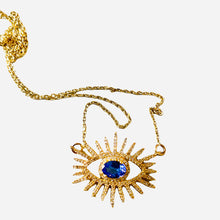 Load image into Gallery viewer, SATURN STARBURST EVIL EYE NECKLACE