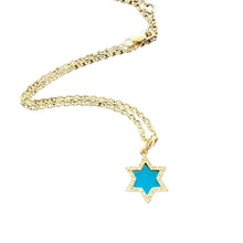 Load image into Gallery viewer, TARA TURQUOISE STAR OF DAVID ANKLET