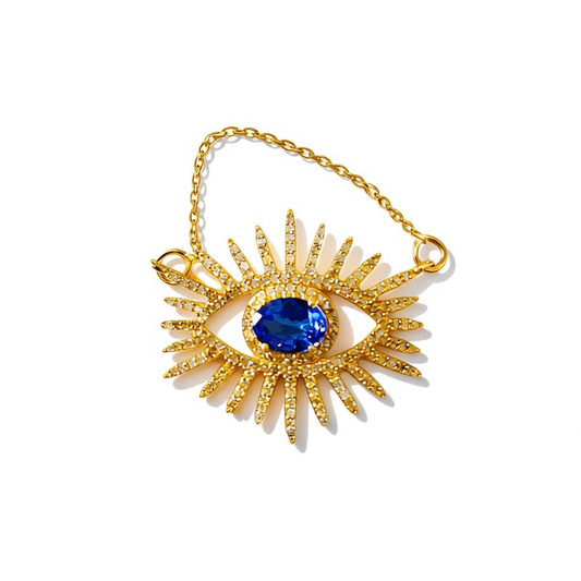 SATURN STARBURST EVIL EYE NECKLACE