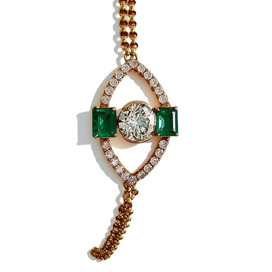 ARTEMIS ART DECO DIAMOND EMERALD BRACELET