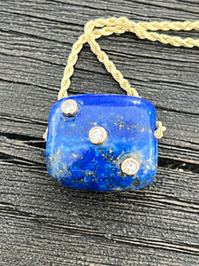 LEILA DOUBLE SIDED LAPIS CHARM