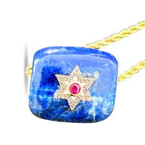 LEILA DOUBLE SIDED LAPIS CHARM