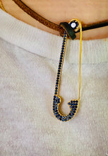 Load image into Gallery viewer, SEVILLE SAPPHIRE SAFETY PIN PENDANT
