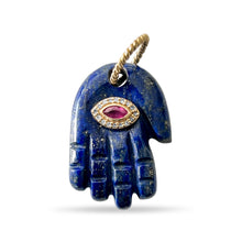 Load image into Gallery viewer, MARRAKESH ONYX HAMSA PENDANT