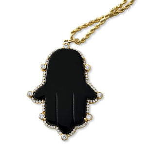 BYBLOS BLACK ONYX DIAMOND HAMSA