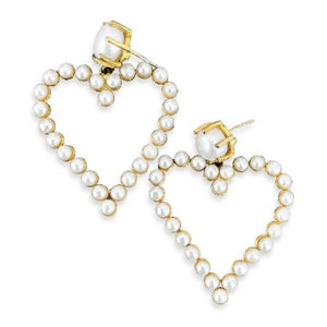 HAVANA HEART PEARL EARRINGS