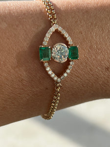 ARTEMIS ART DECO EMERALD BRACELET