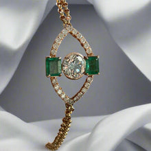 Load image into Gallery viewer, ARTEMIS ART DECO EMERALD BRACELET