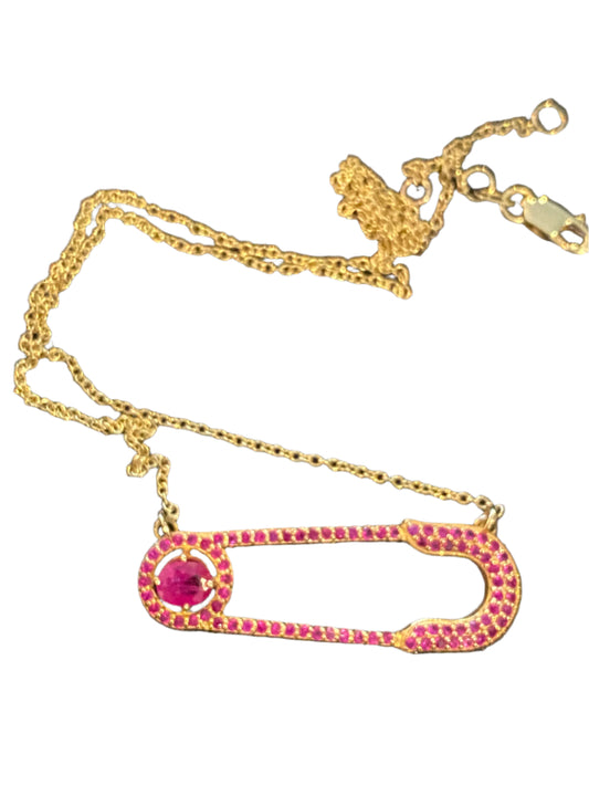 FARAH RUBY RUBY PAVE SAFETY PIN