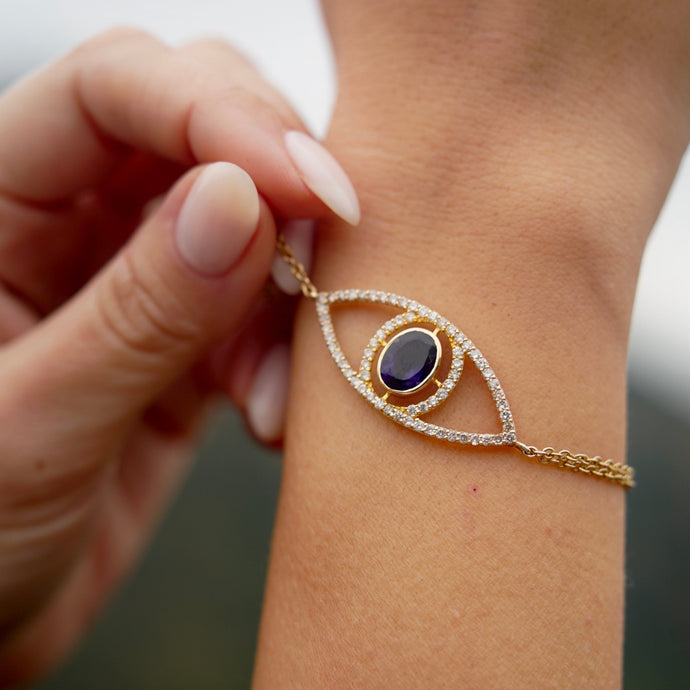 IBIZA SAPPHIRE EVIL EYE BRACELET