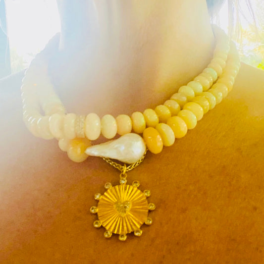 LALI  OPAL BAROQUE PEARL NECKLACE
