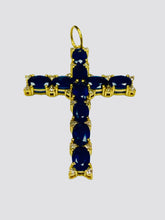 Load image into Gallery viewer, SAINT LUCIA STUNNING SAPPHIRE CROSS