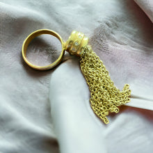 Load image into Gallery viewer, NEW ORLEANS GOLD TASSEL RING