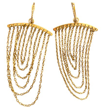 Load image into Gallery viewer, AVALON  GOLD CHAIN CHANDELIER EARRINGS