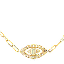 Load image into Gallery viewer, TANNAZ  DIAMOND EVIL EYE CHOKER NECKLACE