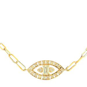 TANNAZ  DIAMOND EVIL EYE CHOKER NECKLACE