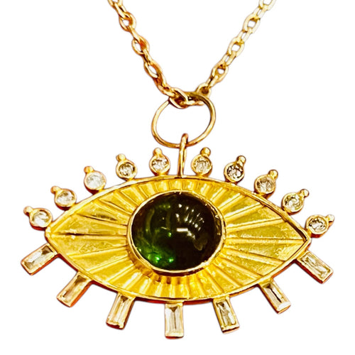 GRACES GRAND TOURMALINE EVIL EYE