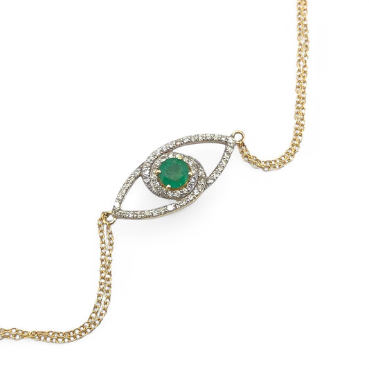 VICKY INFINITY EMERALD EYE NECKLACE
