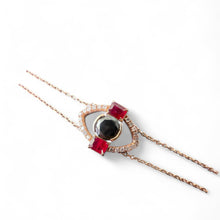 Load image into Gallery viewer, ART DECO RUBY BLACK DIAMOND BRACELET