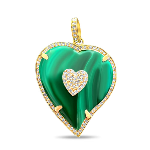 MONACO MALACHITE HEART PENDANT