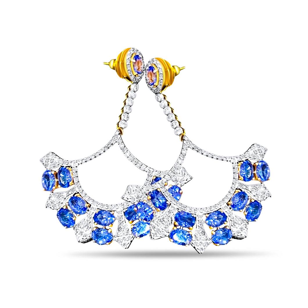 NATASHA TANZANITE CHANDELIER EARRINGS