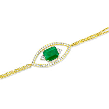 Load image into Gallery viewer, TANYA GORGEOUS EMERALD EVIL EYE BRACELET