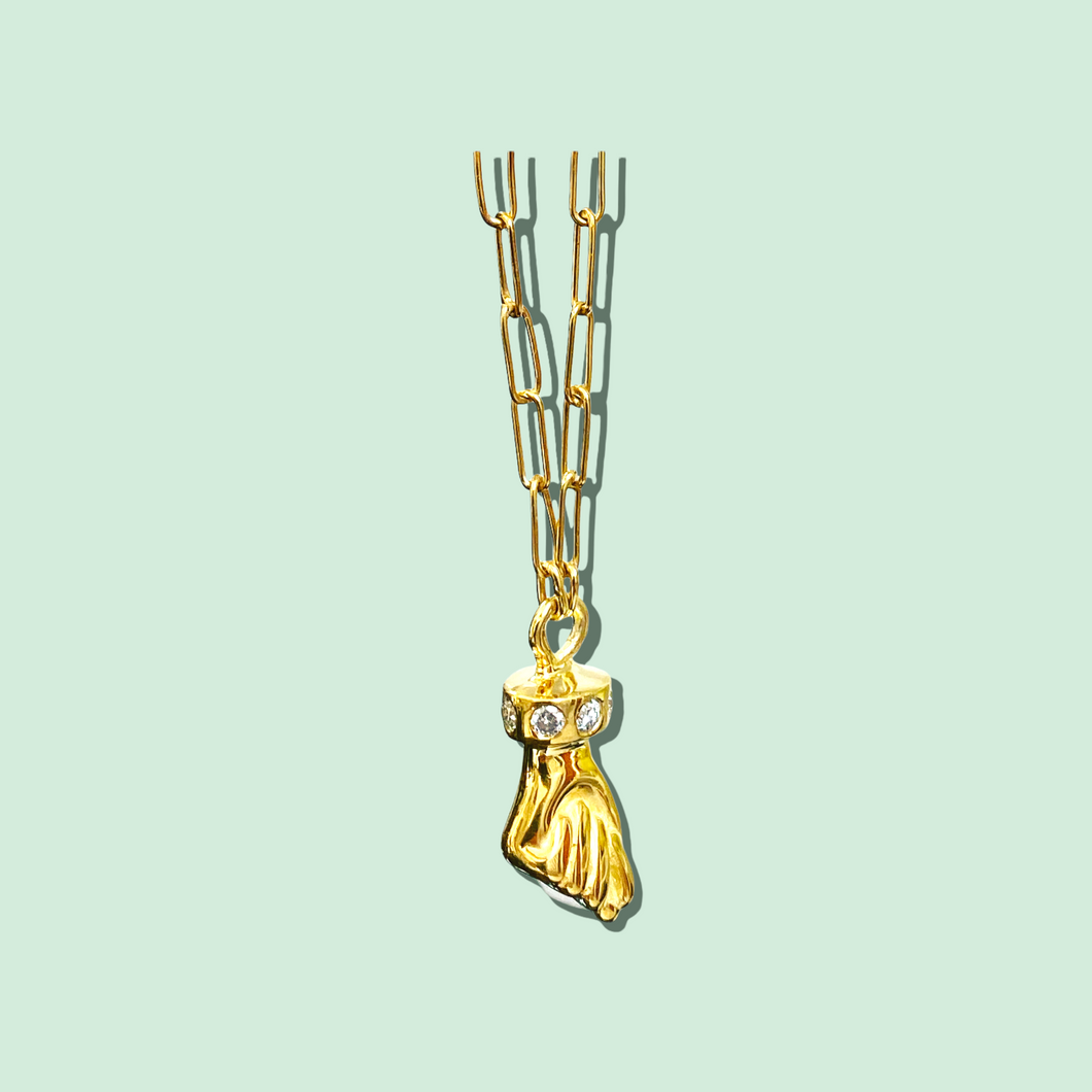 Gold Figa charm necklace