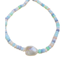Load image into Gallery viewer, Mixed Opal with Baroque Pearl Necklace
