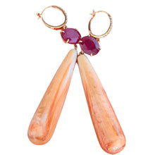 Load image into Gallery viewer, RAVENNA RUBY CORAL EARRINGS