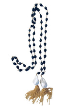 Load image into Gallery viewer, Black Spinels  &amp; Baroque Tassel Necklace