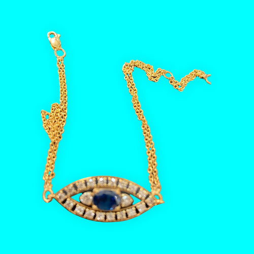 Delicate evil eye bracelet