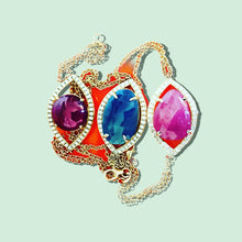 Load image into Gallery viewer, Diamond &amp; Sapphire Evil Eye Bracelet