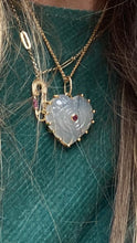 Load image into Gallery viewer, Heart in gold with evil eye inlay