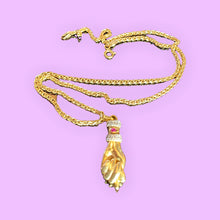 Load image into Gallery viewer, Figa charm necklace with a ruby little eye